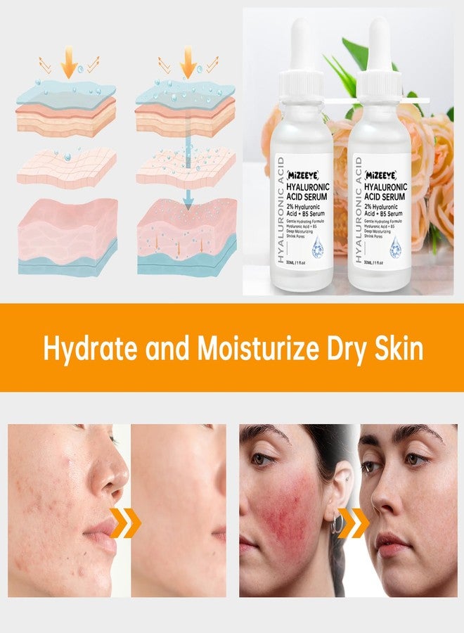 MIZEEYE Hyaluronic Acid 2% + B5 Facial Serum, 30ML Hyaluronic Acid Serum For Face, Moisturizing, Shrink Pores - Image 5